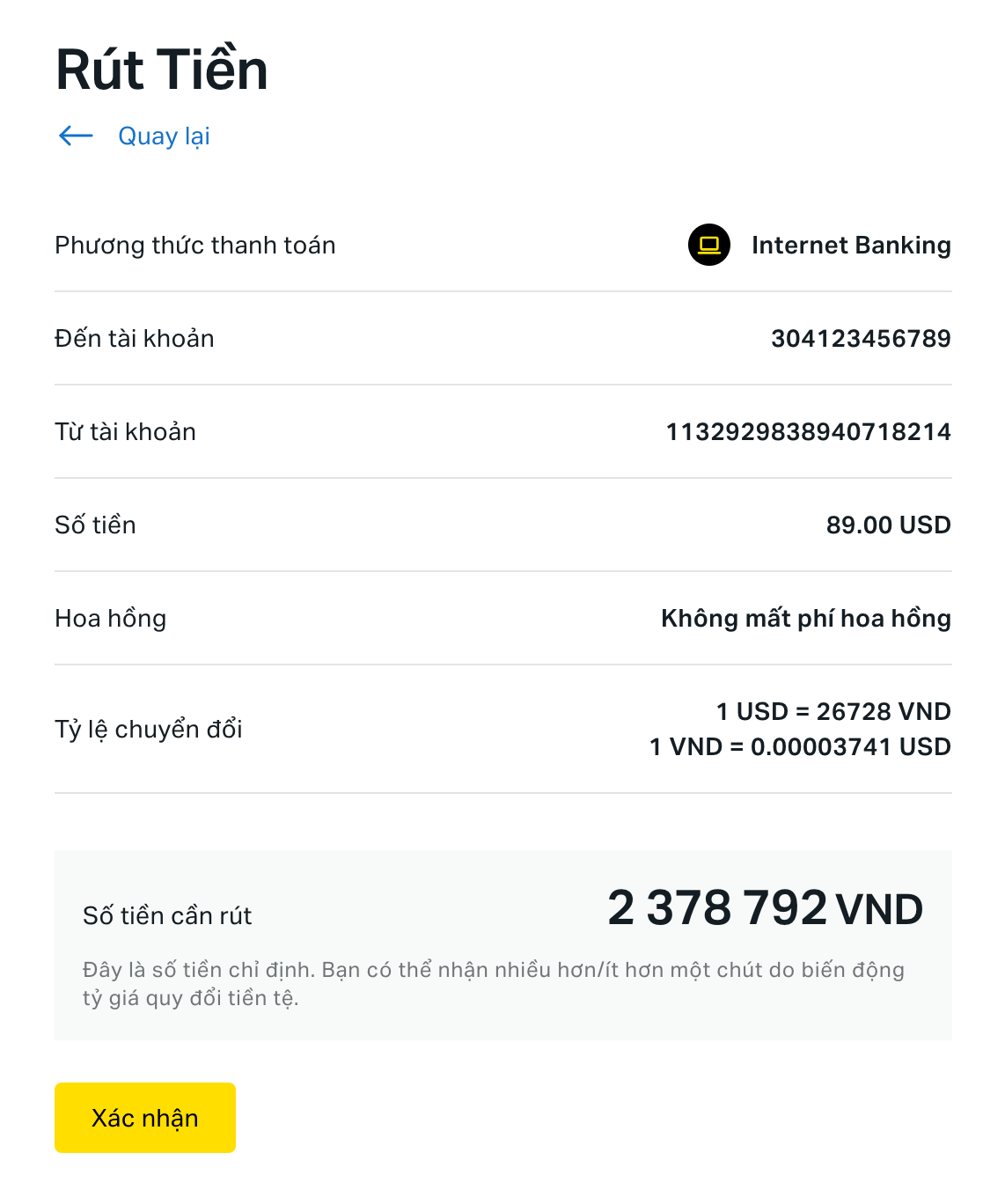 Hướng Dẫn Rút tiền Exness